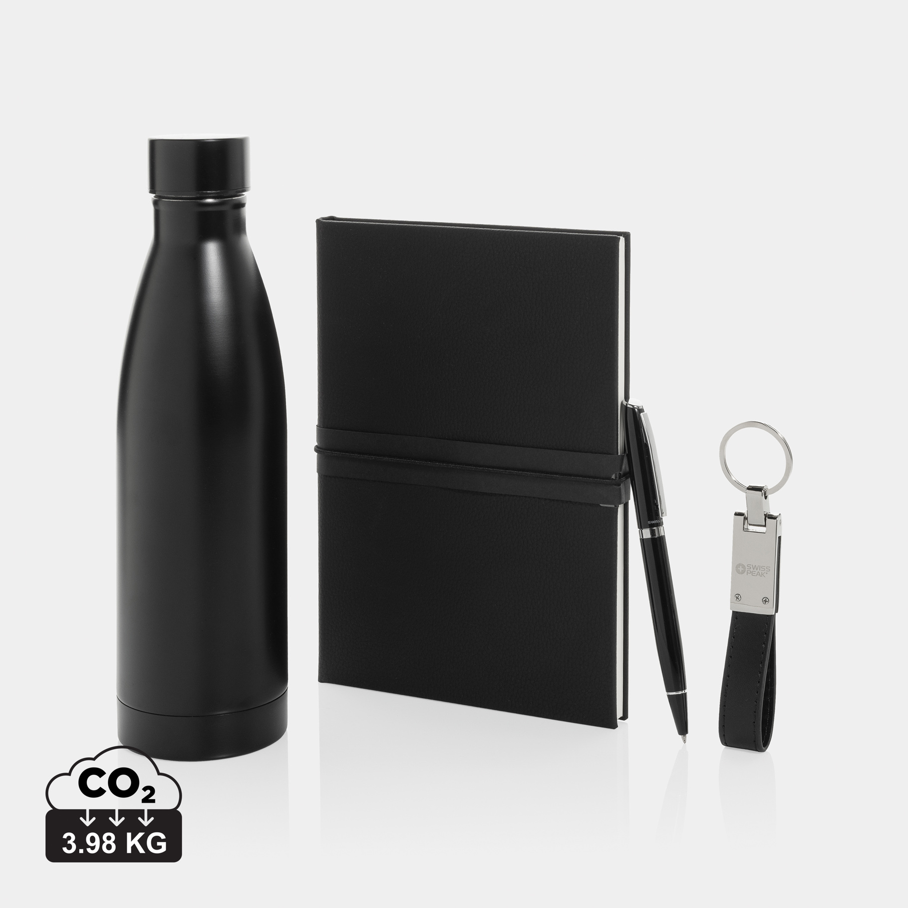 Set cadou business deluxe Swiss Peak RCS cu sticlă